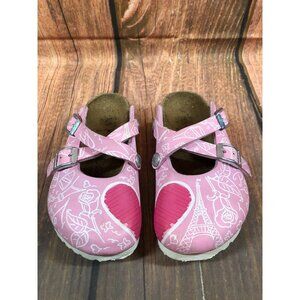 Birkenstock Pink Closed Toe Slip On Mule Clogs Shoes Toddler 26 / 8 (10b3)
